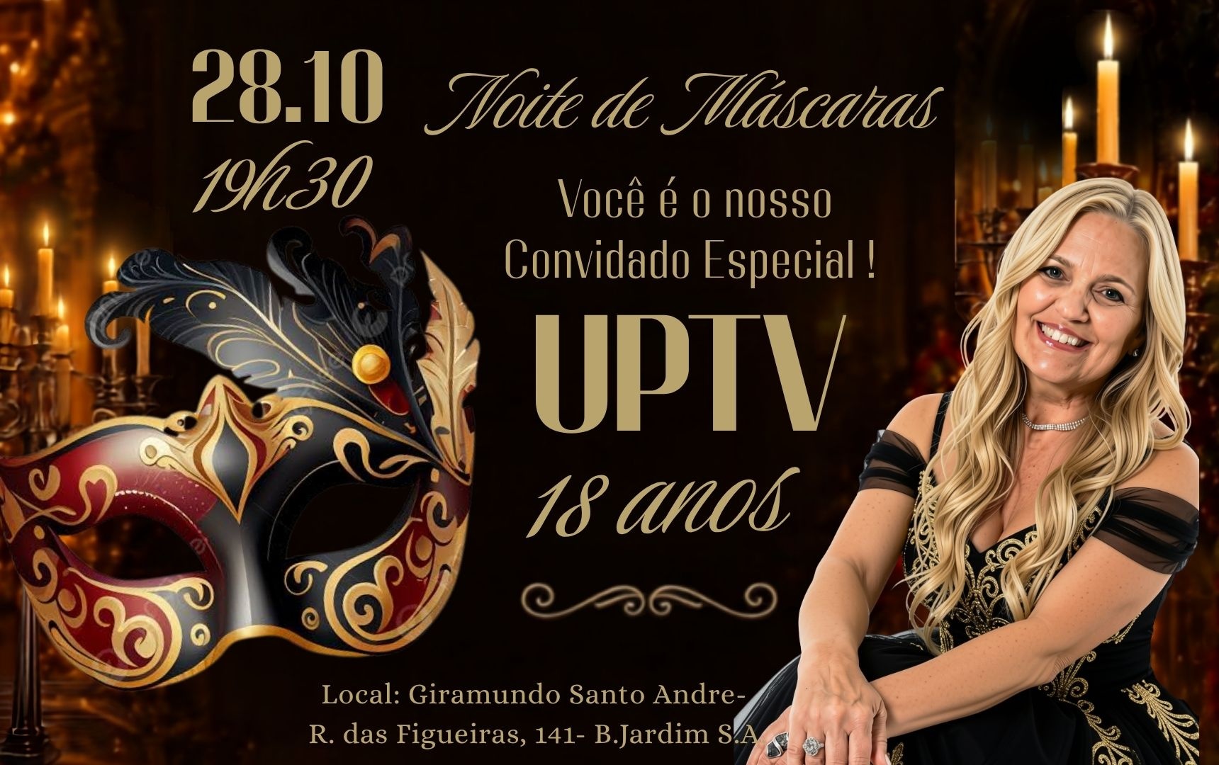 NOITE DE MÁSCARAS- 18 ANOS UPTV - Santo André, SP