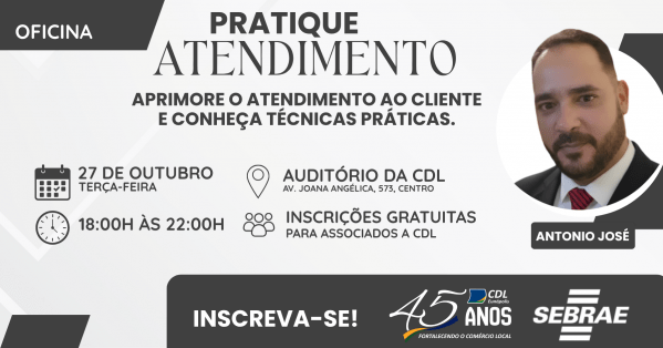 Imagem do evento OFICINA: PRATIQUE ATENDIMENTO