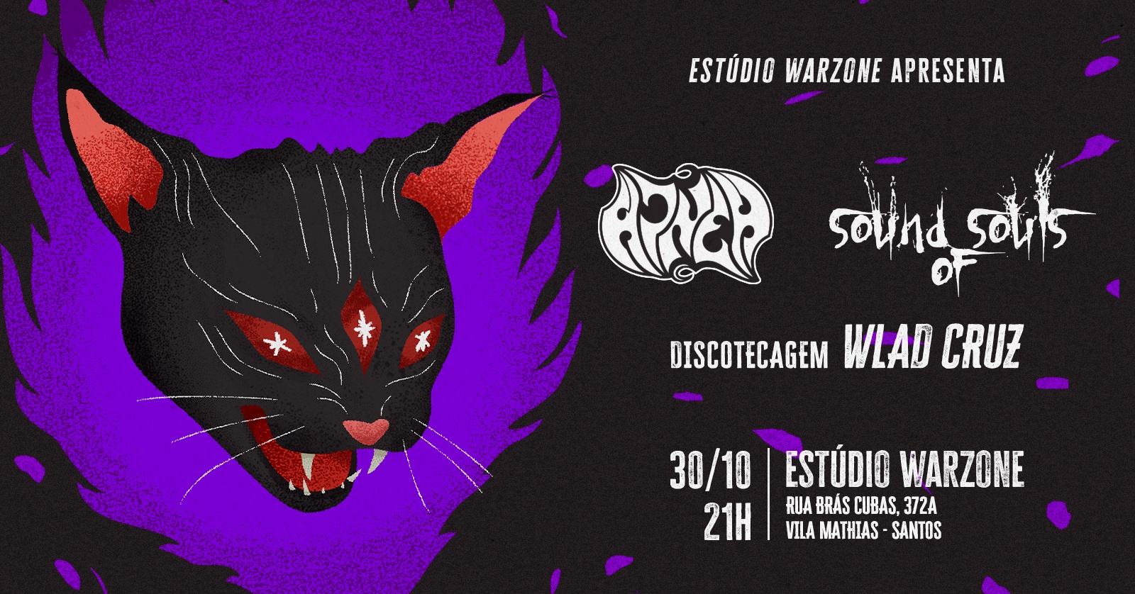 APNEA e SOUND OF SOULS em Santos - Santos, SP