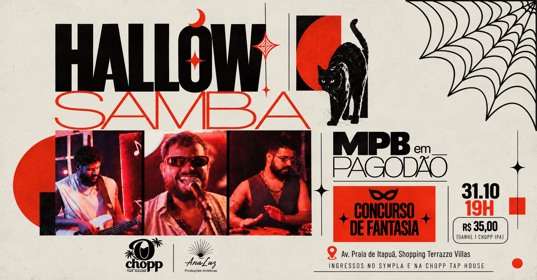 HALLOWSAMBA - MPB PAGODÃO EM VILLAS - Lauro de Freitas, BA