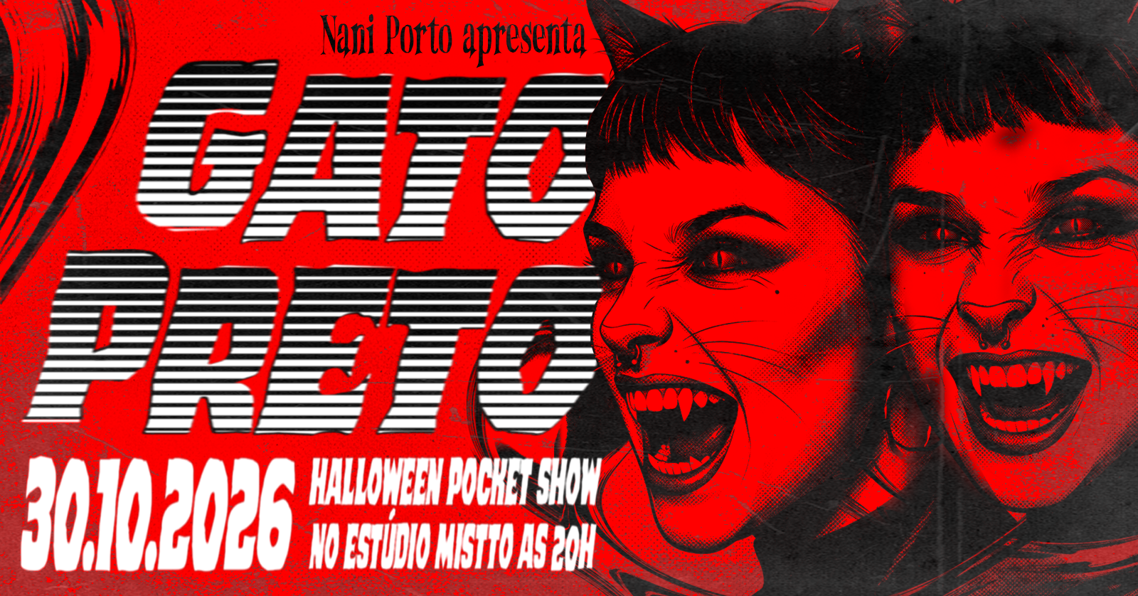 GATO PRETO: HALLOWEEN POCKET SHOW [NANI PORTO] - São Paulo, SP