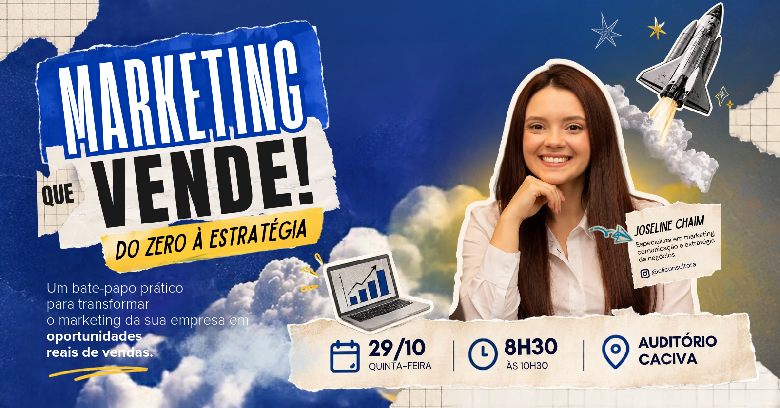 "MARKETING QUE VENDE! Do zero à estratégia" com Joseline Chaim