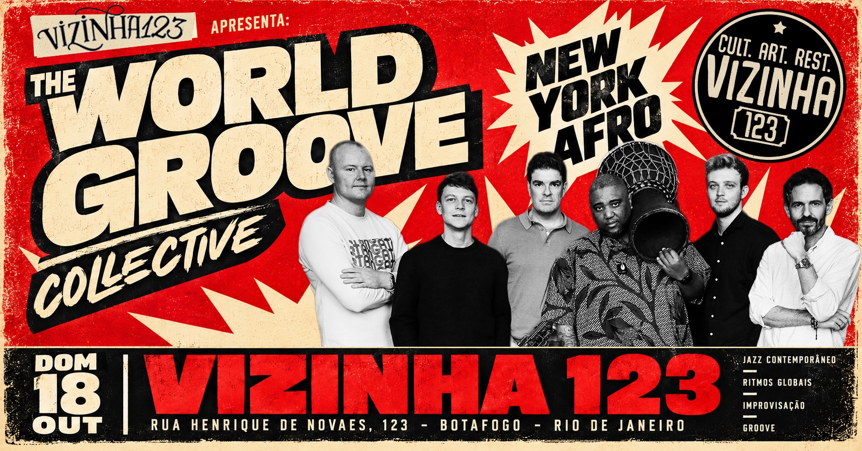 Source image — The World Groove Collective: Show "New York Afro" na Vizinha 123!
