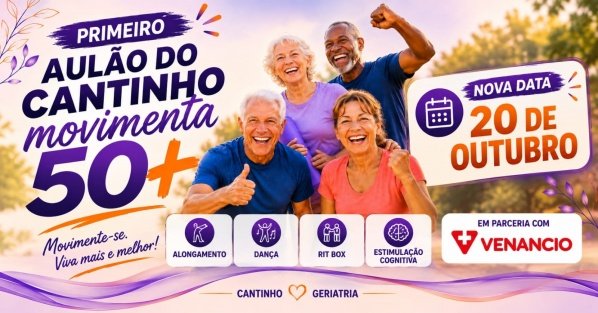 Imagem do evento 1º Aulão do Cantinho - Movimenta 50+