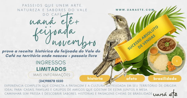 Imagem do evento PASSEIO LIVRE + FEIJOADA : INGRESSO UANÁ ETÊ EXPERIÊNCIA COMPLETA - 19 A 23 DE NOVEMBRO DE 2026