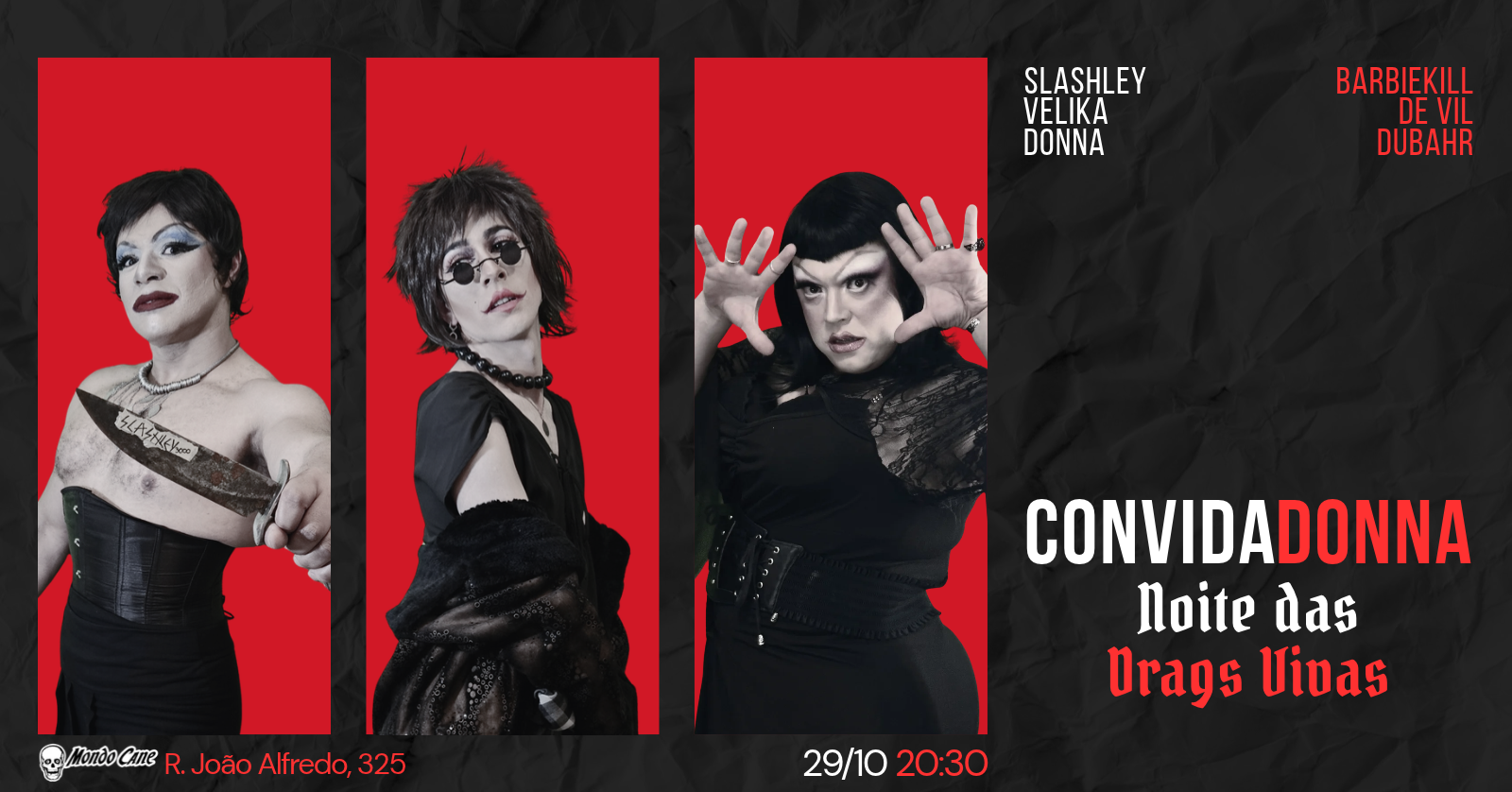 출처 이미지 — ConvidaDonna - Noite das Drags Vivas