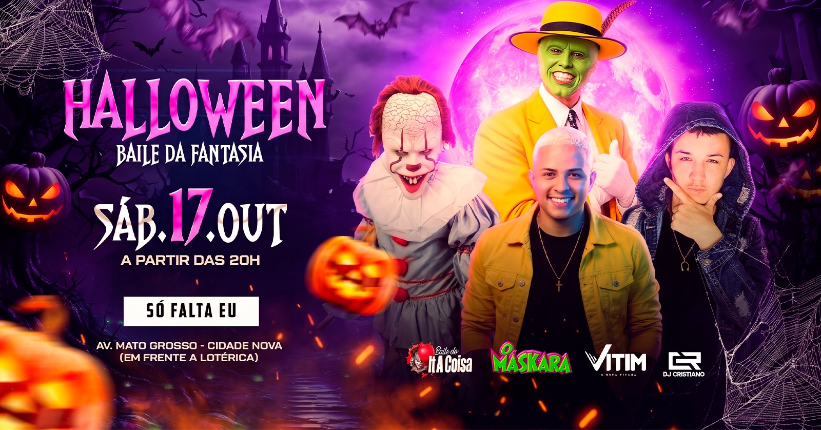 Halloween Baile da Fantasia - Só Falta Eu | Copo Sujo - Lucas Do Rio Verde - Mato Grosso - Lucas do Rio Verde, MT