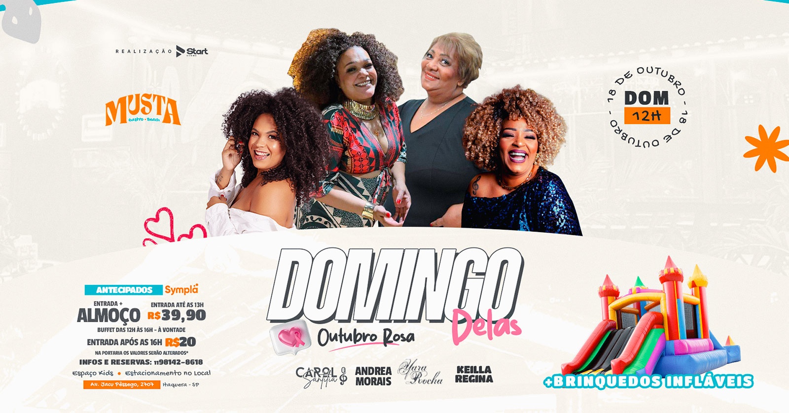 YARA ROCHA - KEILA REGINA - ANDREIA MORAIS - CAROL SANTILHA PALCO PRINCIPAL NO MUSTA GASTRO BEACH - São Paulo, SP