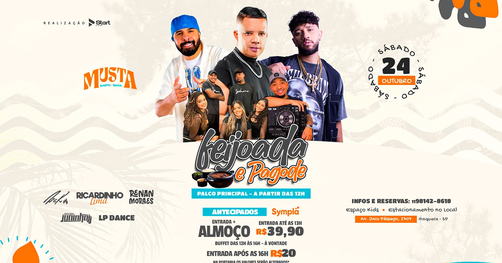 RICARDINHO - RENAN MORAES - RICK PALCO PRINCIPAL NO MUSTA GASTRO BEACH ITAQUERA