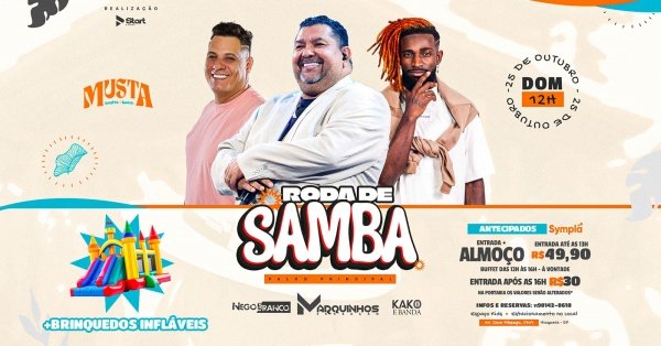 Imagem do evento MARQUINHOS SENSAÇÃO - NEGO BRANCO - KAKO CHOCOLATA  PALCO PRINCIPAL NO MUSTA GASTRO BEACH ITAQUERA