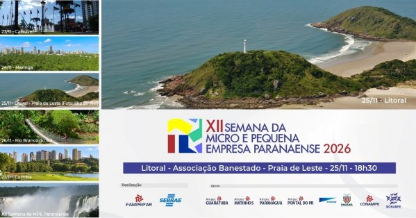 Imagem do evento XII Semana da Micro e Pequena Empresa Paranaense - Litoral - 25/11 - 18h30