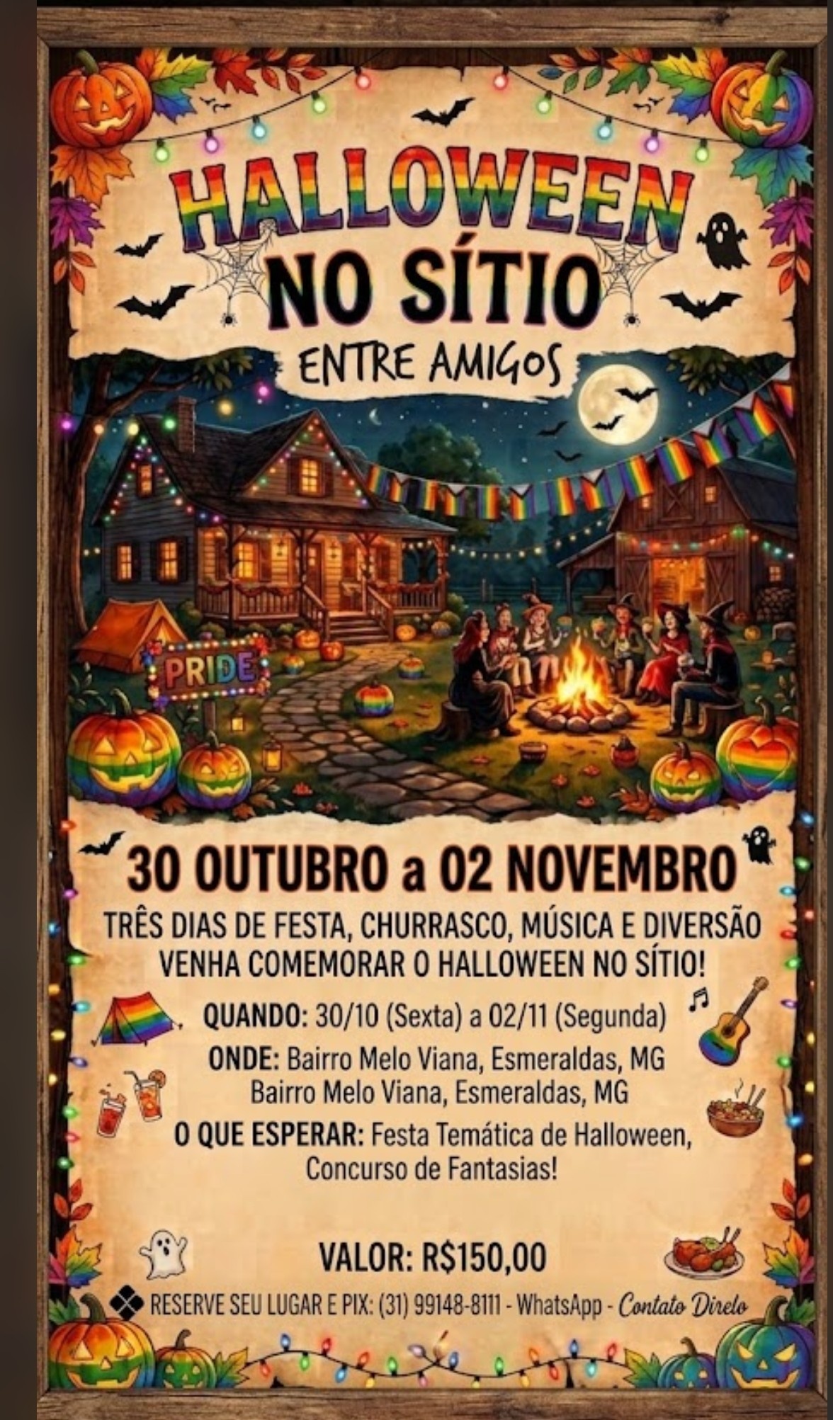 Halloween no sítio entre amigos - Esmeraldas, MG