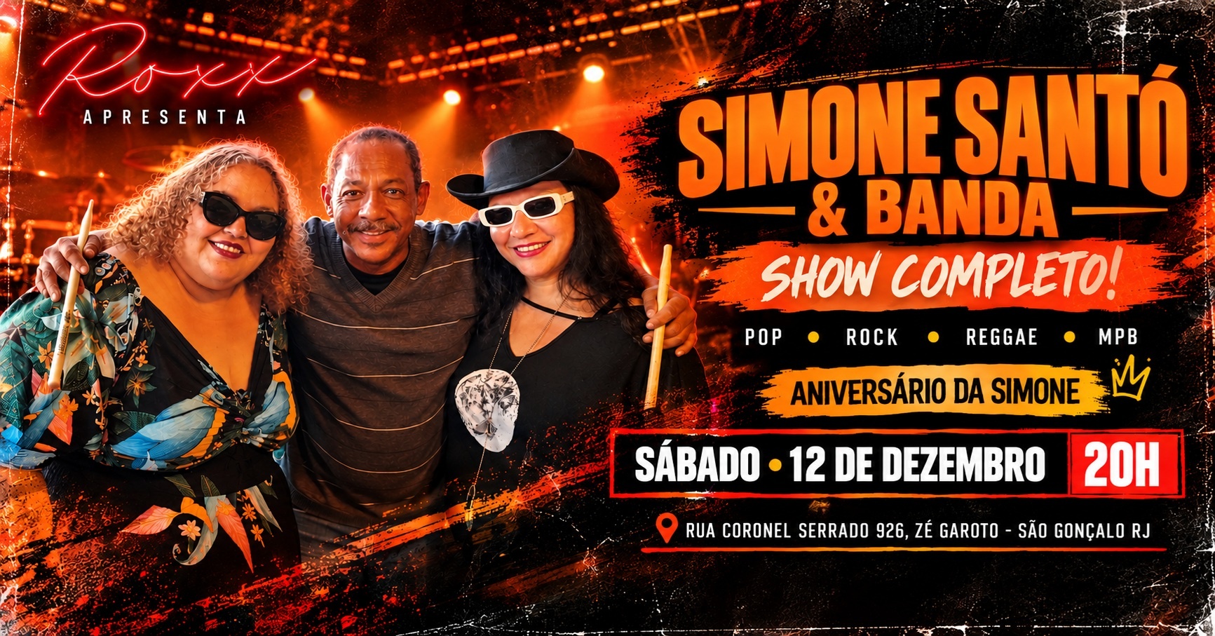 12/12 SIMONE SANTÓ 27 ANOS DE CARREIRA PARTE 2 - ANIVERSÁRIO DA SIMONE! SHOW COMPLETO COM BANDA! - São Gonçalo, RJ