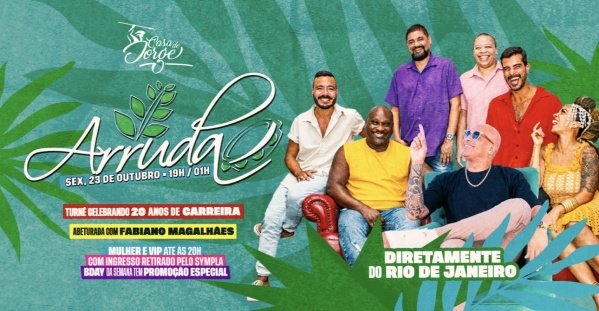 Imagem do evento Turnê 20 anos do grupo Arruda