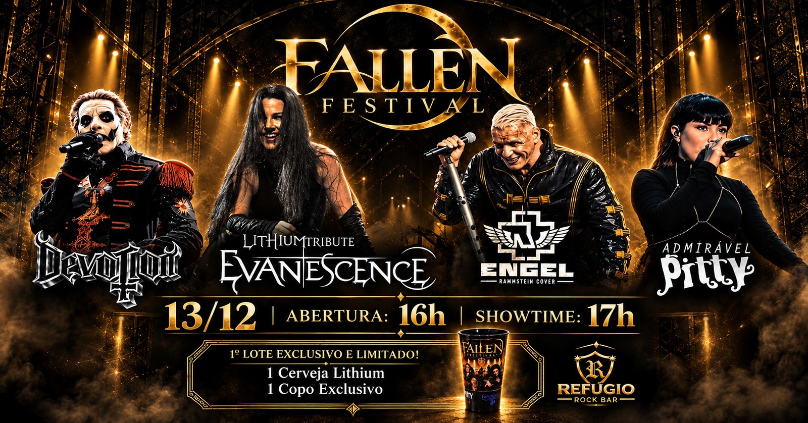 FALLEN FESTIVAL 4 GRANDES TRIBUTOS, DIFERENTES ESTILOS, UMA NOITE DE MUITO ROCK! - São Paulo, SP