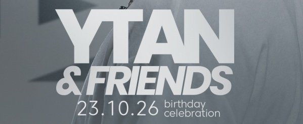 Imagem do evento YTAN & FRIENDS