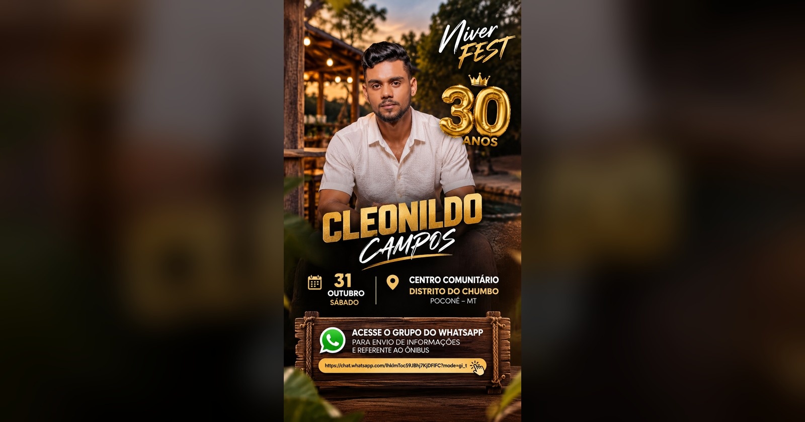 NIVER FEST - 30 ANOS DO CLEONILDO CAMPOS - Poconé, MT