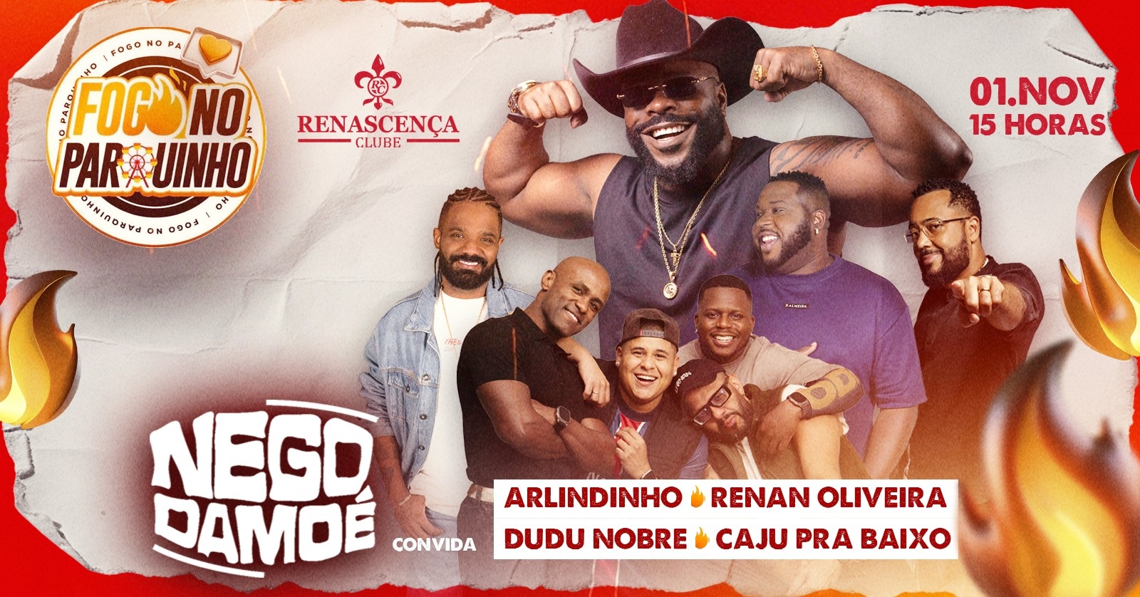 Fogo no Parquinho no Renascença - Nego Damoé em Rio de Janeiro