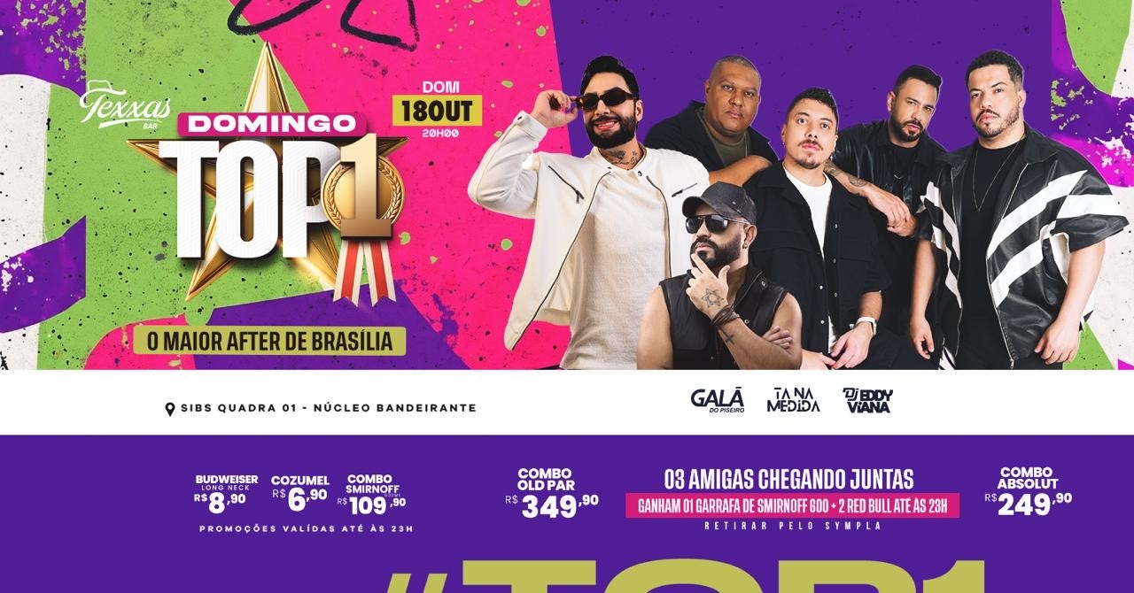 TEXXAS BAR | DOMINGO TOP 1 | TA NA MEDIDA (PAGODE) - GALA DO PISEIRO - DJ EDDY VIANA