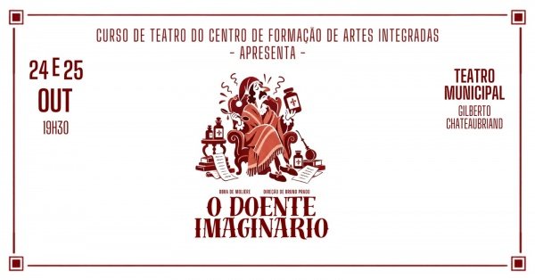 Imagem do evento 24/10 - Sábado - O Doente Imaginário!