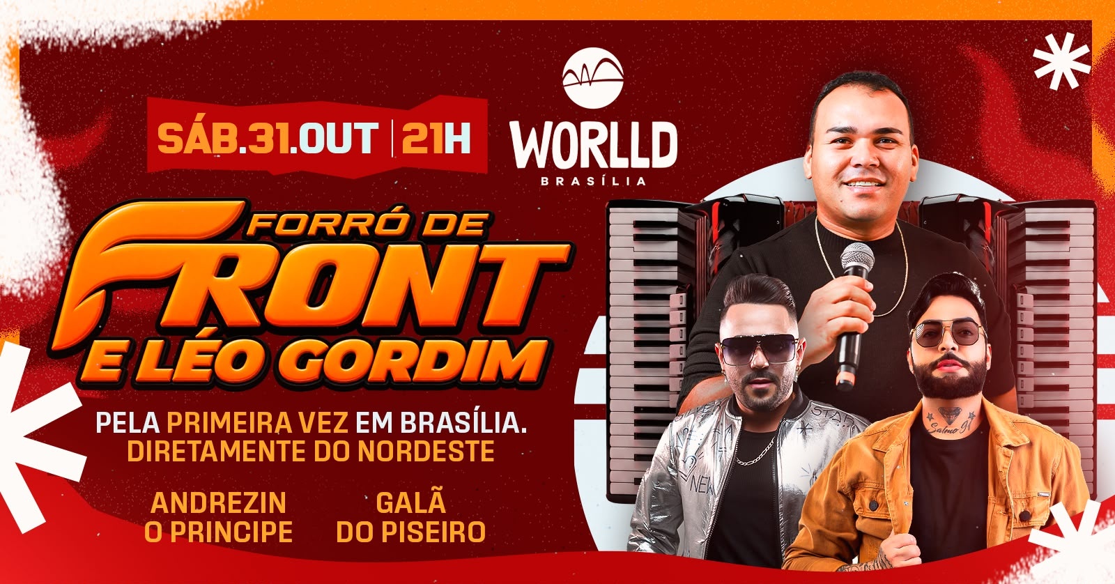 Forró de Front e Léo Gordim | Worlld Brasília - Brasília, DF