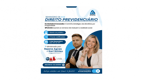 Imagem do evento SEMINARIO DIREITO PREVIDENCIARIO - CONCEIÇÃO DE COITE