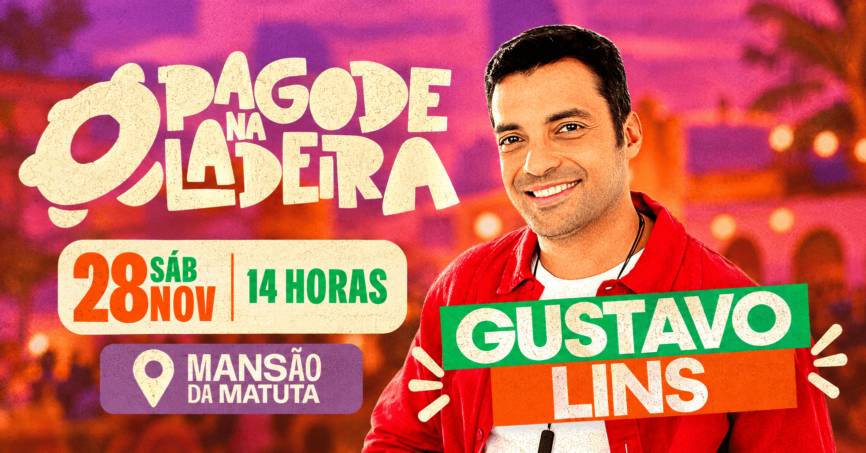 Pagode na Ladeira convida Gustavo Lins - Olinda, PE