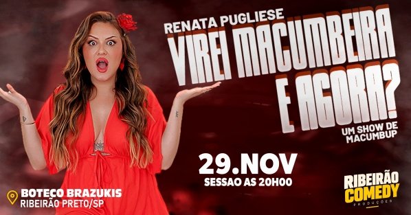 Imagem do evento RENATA PUGLIESE no Ribeirão Comedy