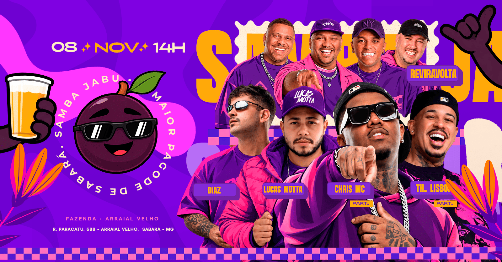 Samba Jabu! - Seu novo pagode em Sabará - 08/11 - Sabará, MG