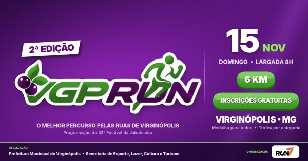 Imagem do evento 2º VGP RUN - VIRGINÓPOLIS