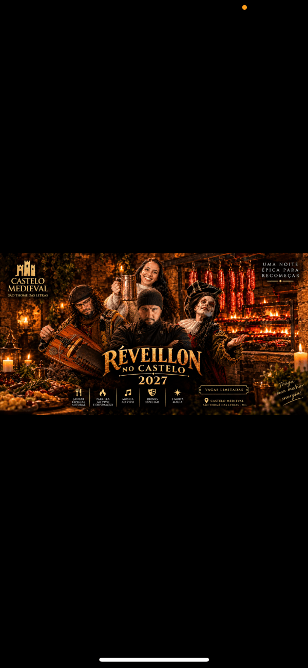 Imagem do evento Réveillon 2027 Castelo Medieval São Thomé das Letras- MG