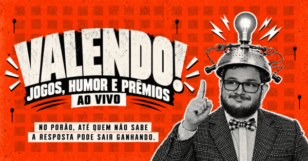 Imagem do evento VALENDO! Jogos, humor e prêmios ao vivo no Porão Comedy Club BC