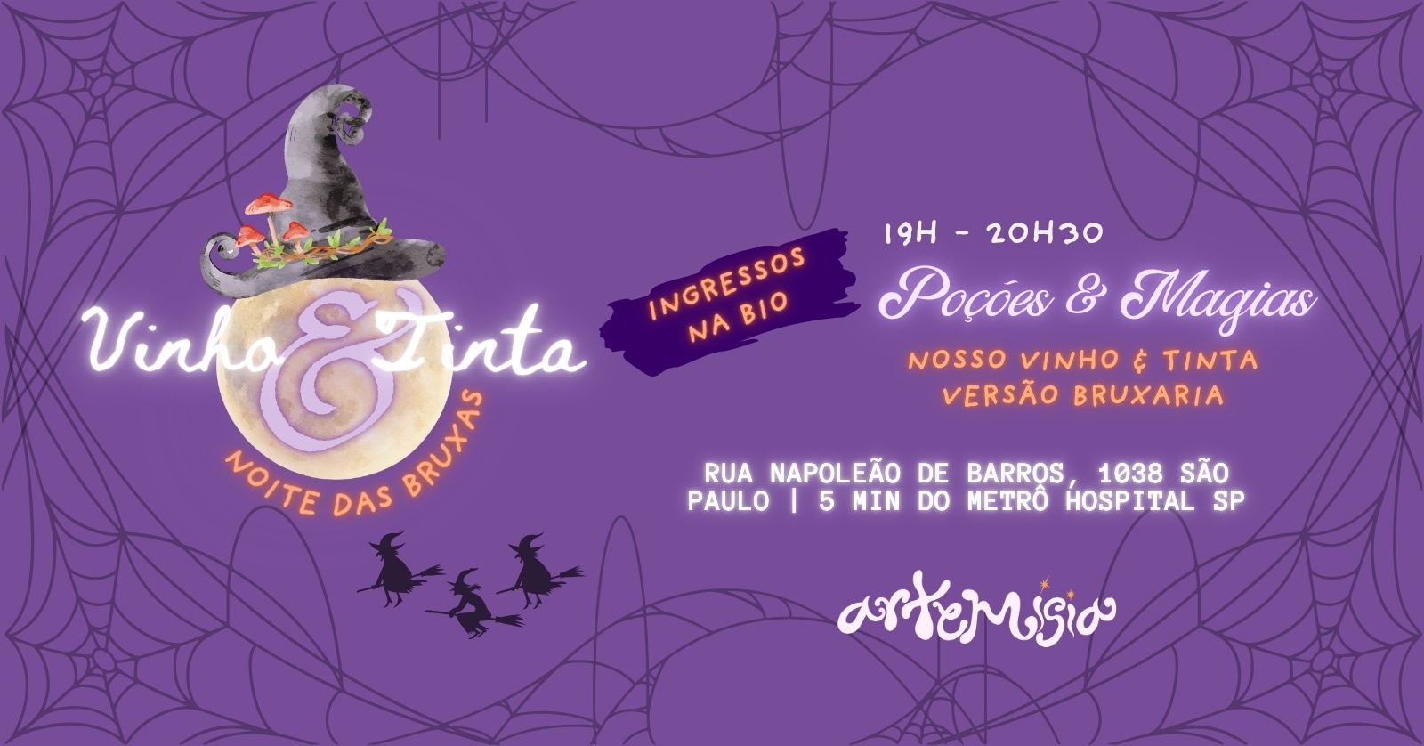 Vinho & Tinta: Noite das Bruxas - São Paulo, SP