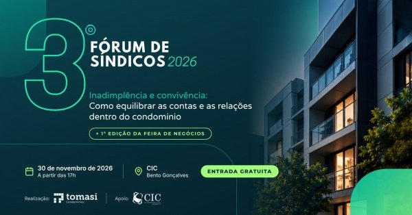 Imagem do evento 3º Fórum de Síndicos Tomasi Condomínios