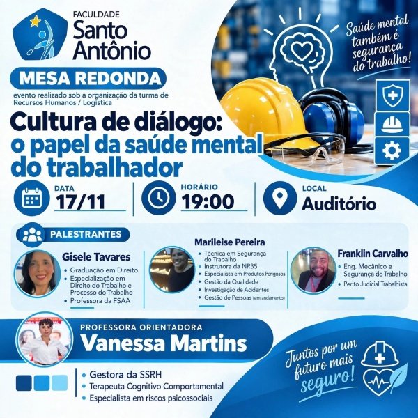 Imagem do evento Cultura do Diálogo: O Papel da Saúde Mental Do Trabalhador