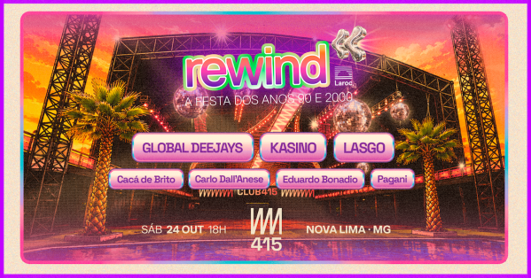 Imagem do evento Rewind :: Os anos 90 e 2000 estão de volta