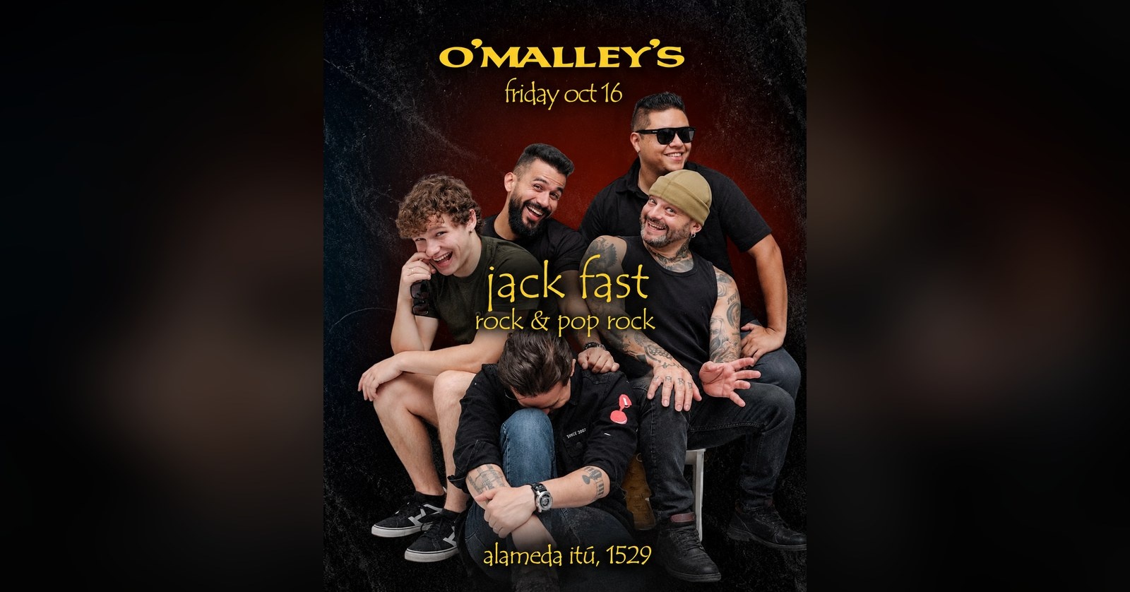 Rock & Pop Rock ao vivo com Jack Fast no O'Malley's