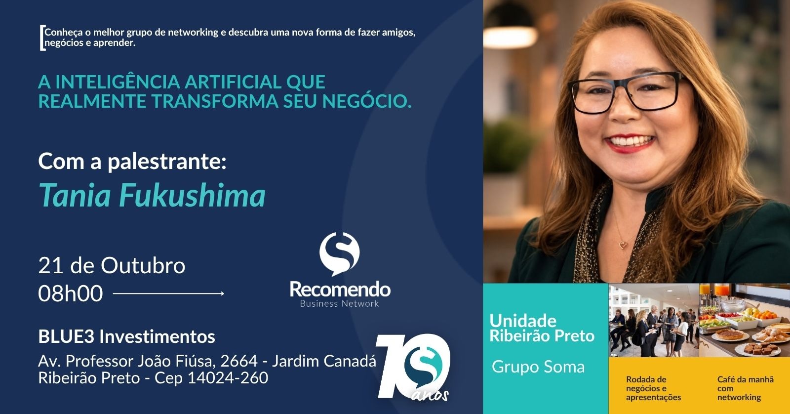 Recomendo Ribeirão Preto - Grupo SOMA , o melhor café de negócios da cidade.