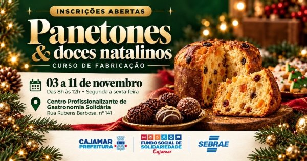 Imagem do evento FABRICAÇÃO DE PANETONE E DOCES NATALINOS