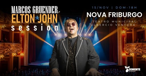 Imagem do evento ELTON JOHN COVER em Nova Friburgo 15/Novembro