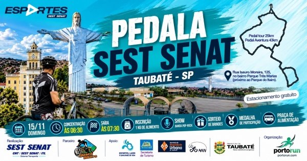 Imagem do evento PEDALA SEST SENAT TAUBATÉ/SP 2026 - 2ª EDIÇÃO