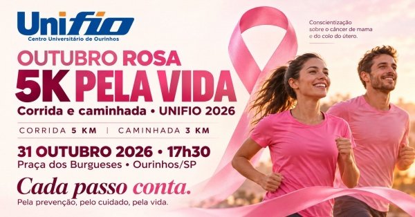 Imagem do evento 5K  Pela Vida - Outubro Rosa UNIFIO 2026