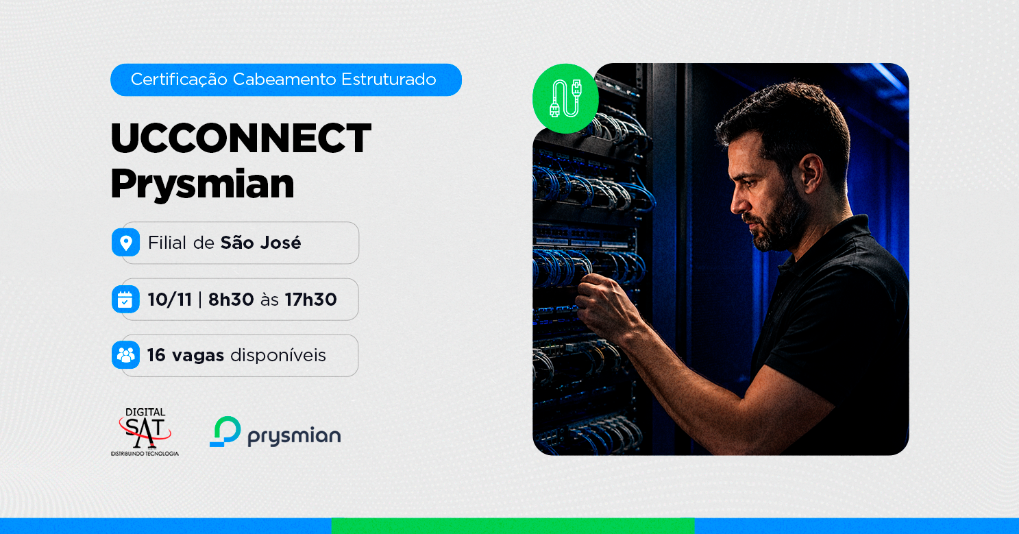 Certificação Cabeamento Estruturado - UCCONNECT Prysmian | São José
