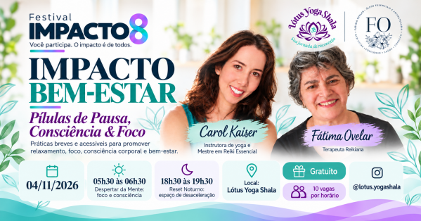 Imagem do evento Pílulas de Pausa, Consciência & Foco | IMPACTO Bem-Estar