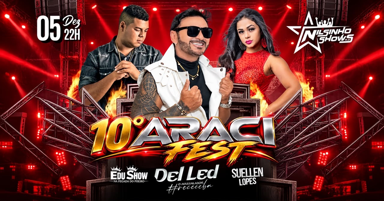 10º ARACI FEST com DEL LED NO NILSINHO SHOWS. - São Paulo, SP