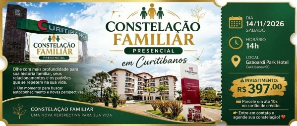 Imagem do evento Constelação Presencial  Curitibanos SC dia 14/11/26.