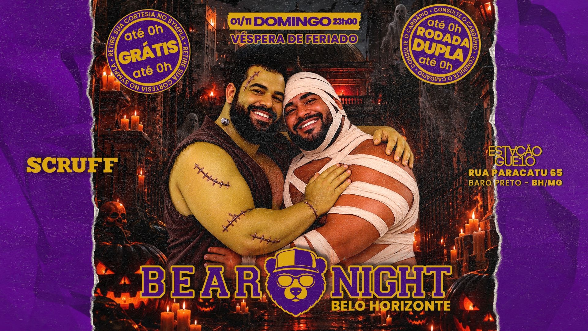 BEAR NIGHT 01/11 VÉSEPRA DE FERIADO | OFF ATÉ 0h* - Belo Horizonte, MG