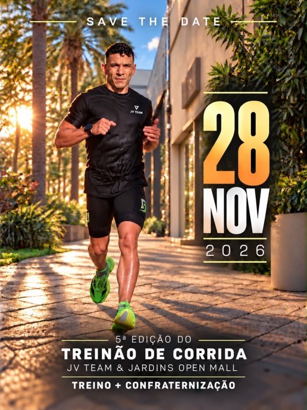 Imagem do evento 5ª EDIÇÃO  TREINÃO DE CORRIDA JV TEAM & JARDINS OPEN MALL