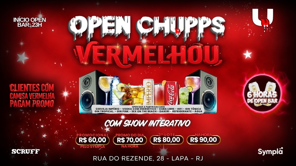 OPEN CHUPPS VERMELHOU