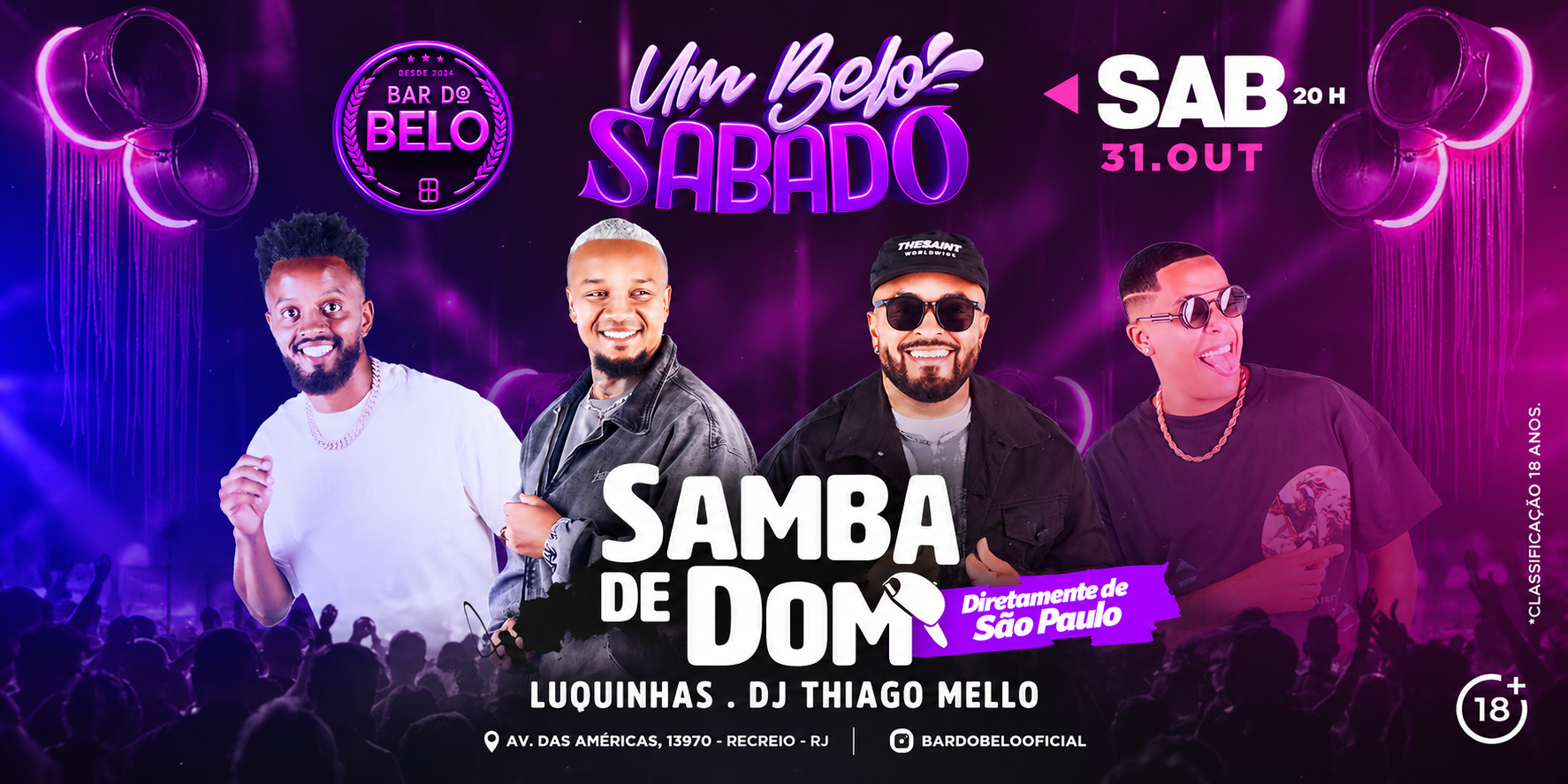 UM BELO SÁBADO: SAMBA DE DOM - Rio de Janeiro, RJ